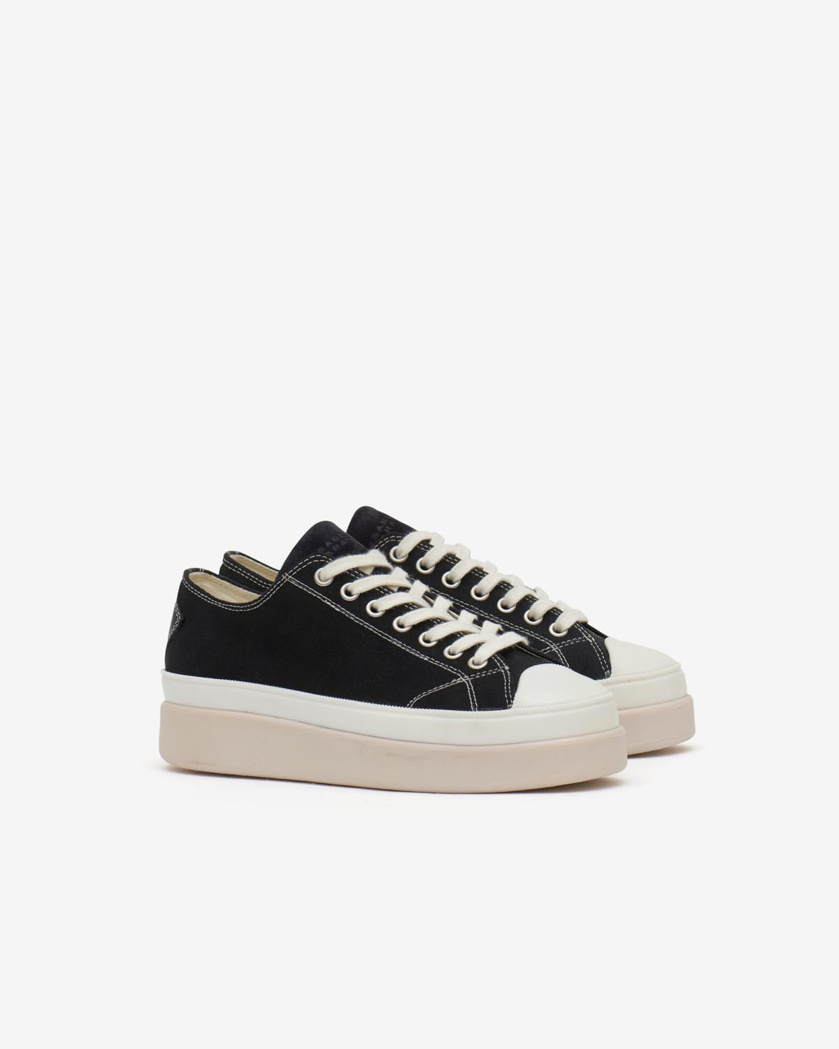 Flatform-sneakers austen low aus canvas - Schwarz - Woman - 6