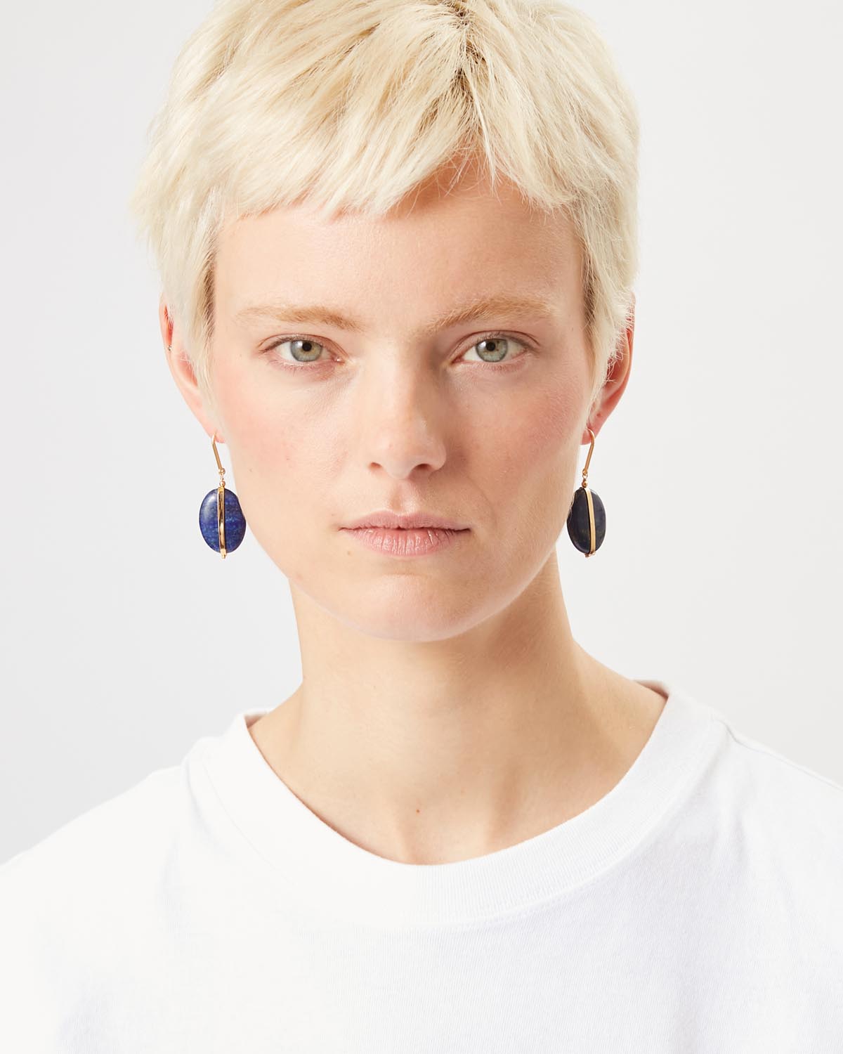 Stones earrings Woman Navy blau 2