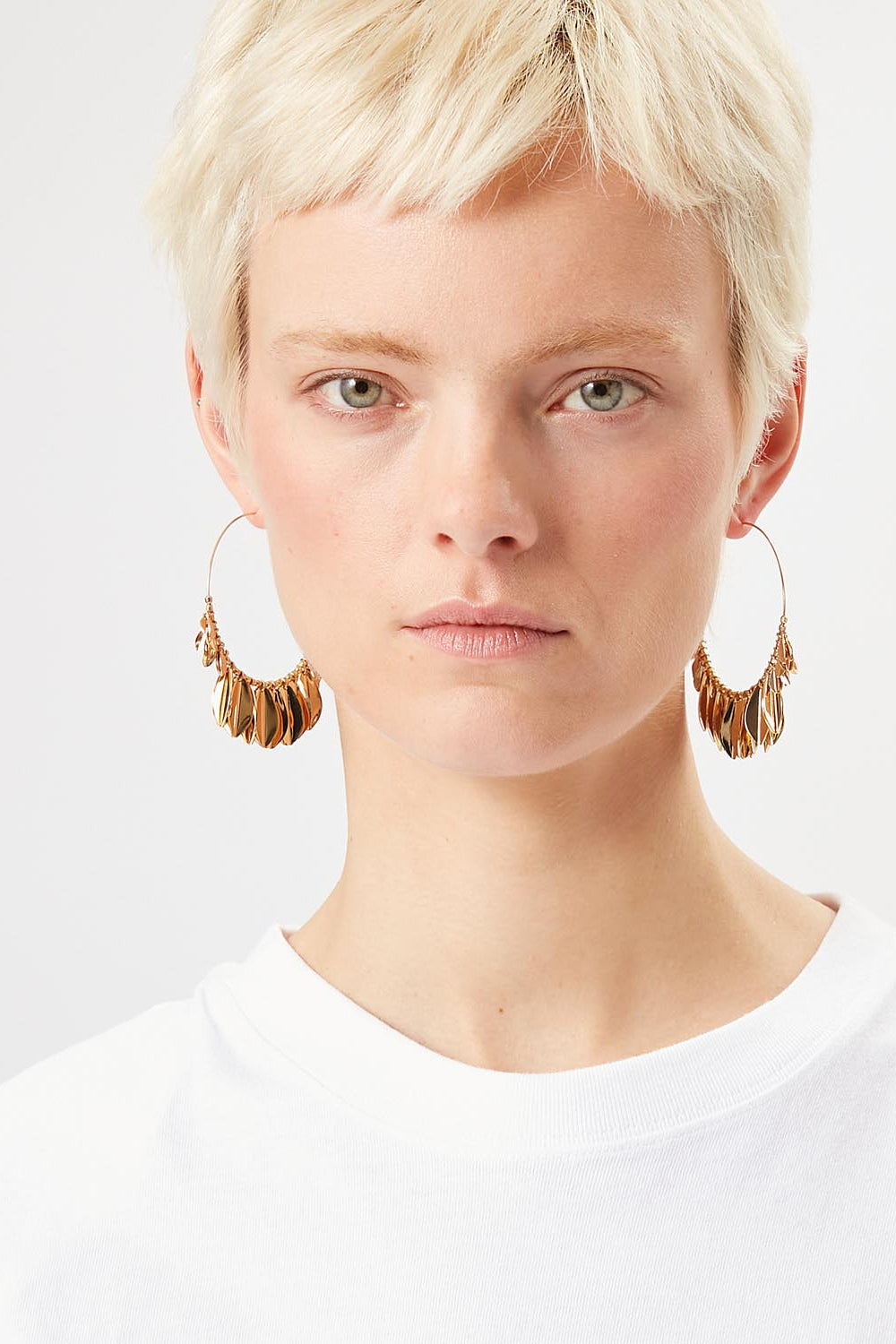 Ohrringe metal shiny leaf - Golden - Woman - 3