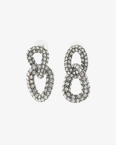Funky ring earrings Woman Silver 1