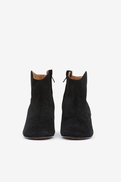 Botas bajas de piel de becerro dicker - Negro lavado - Woman - 7