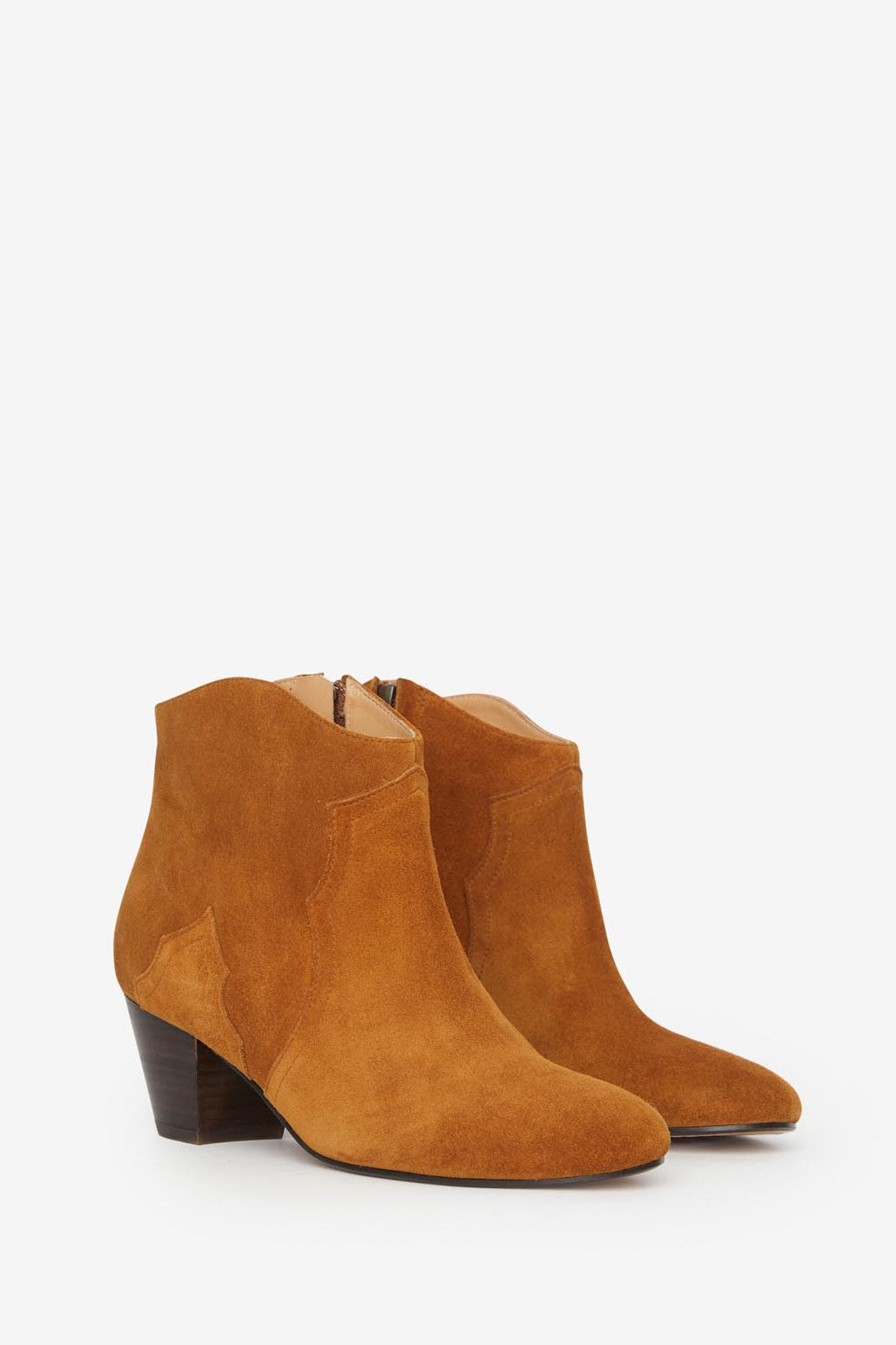 Dicker suede leather boots - Cognac - Woman - 3