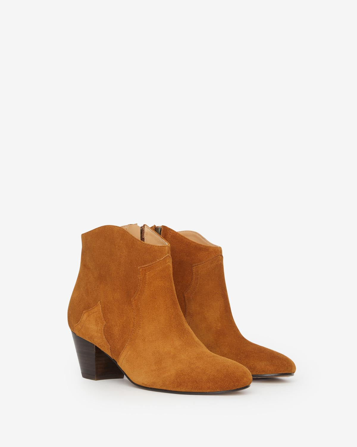 Dicker suede leather boots - Cognac - Woman - 3