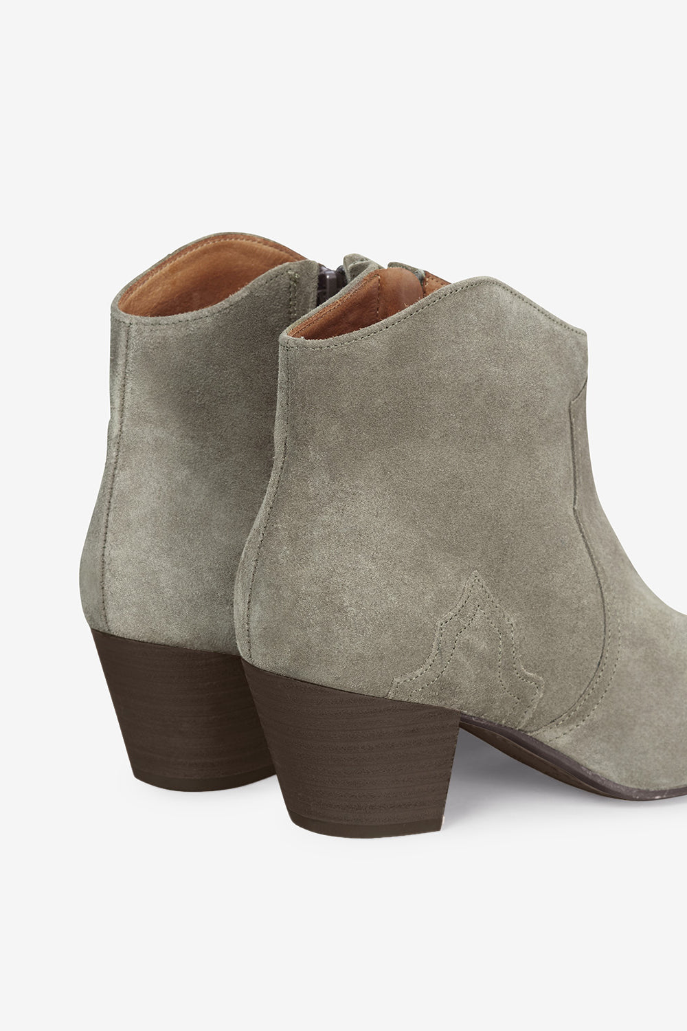 Dicker suede calfskin leather boots - Taupe - Woman - 2
