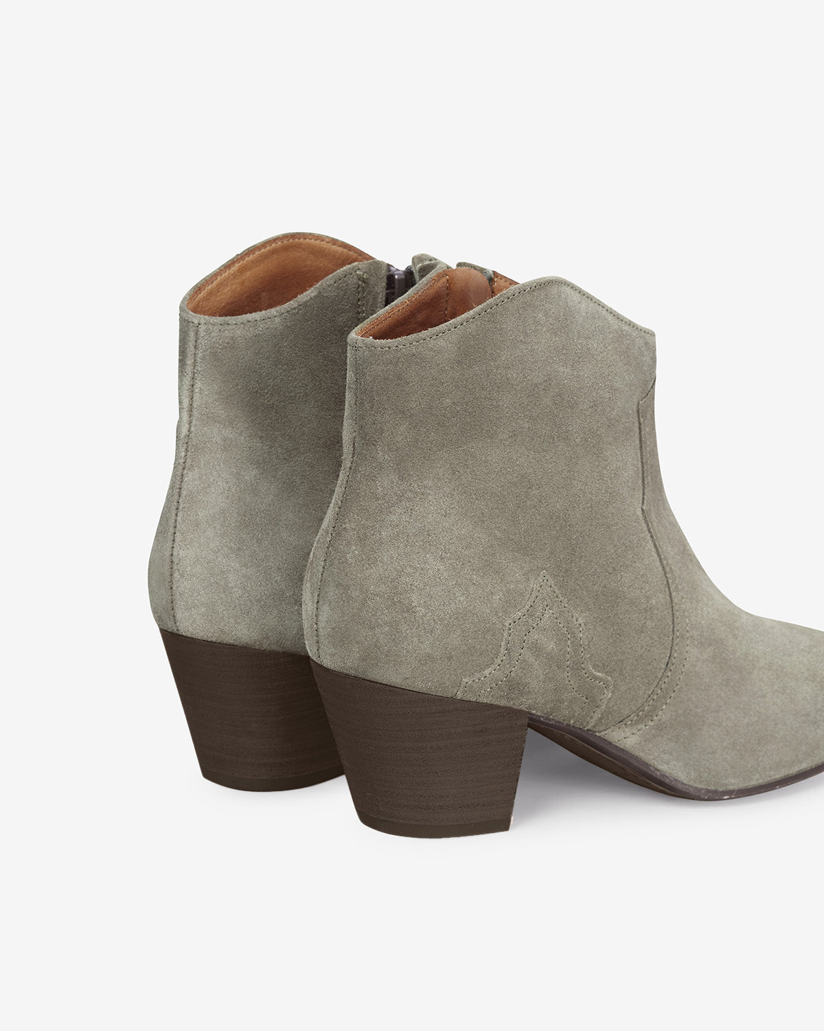 Dicker suede calfskin leather boots - Taupe - Woman - 2