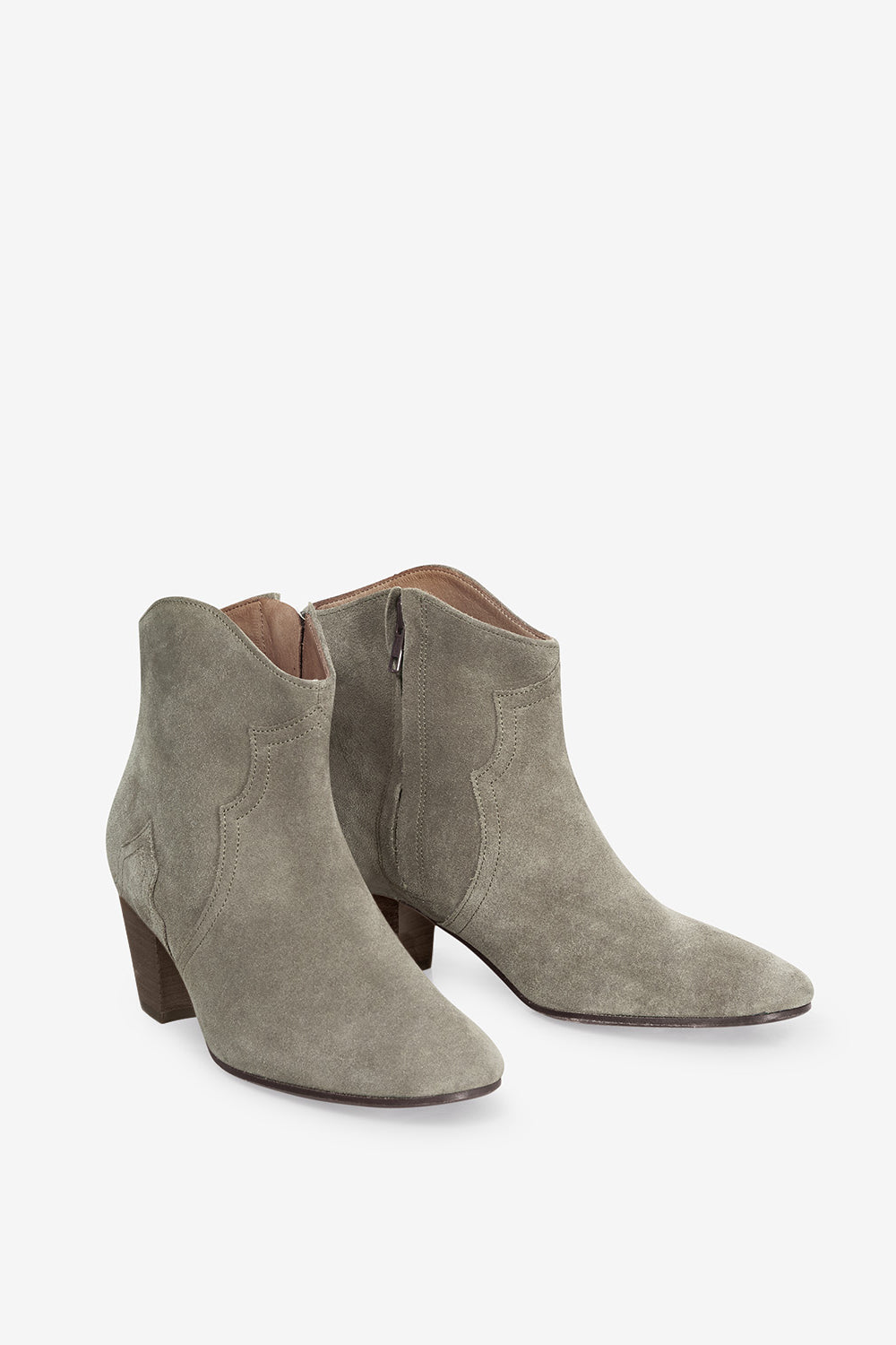 Dicker suede calfskin leather boots - Taupe - Woman - 3
