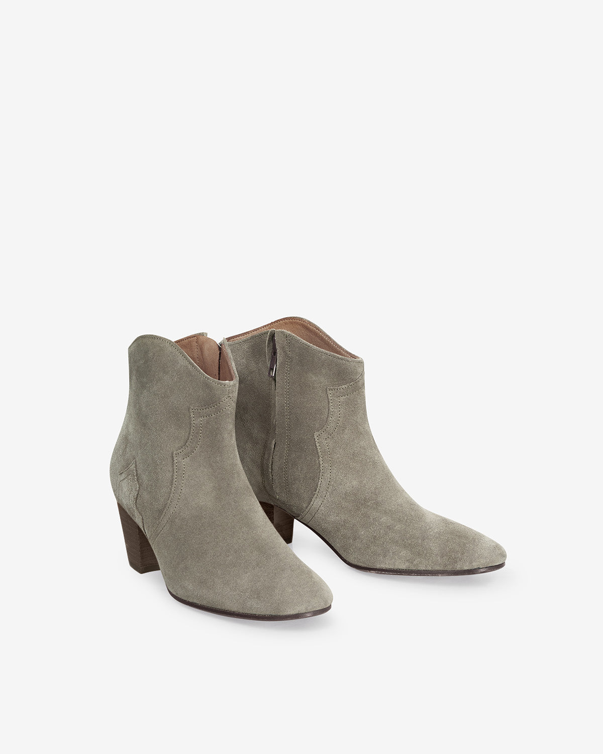 Dicker suede calfskin leather boots - Taupe - Woman - 3