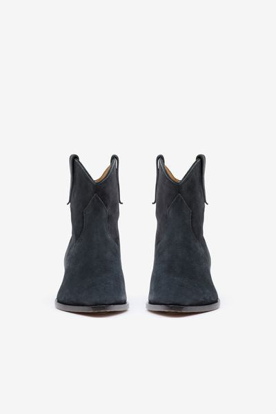 Dewina suede calfskin leather cowboy boots - Black - Woman - 7