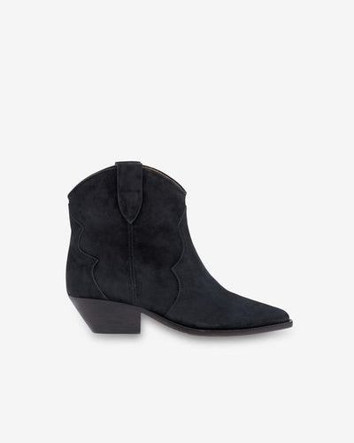 Dewina suede calfskin leather cowboy boots - Black - Woman - 1