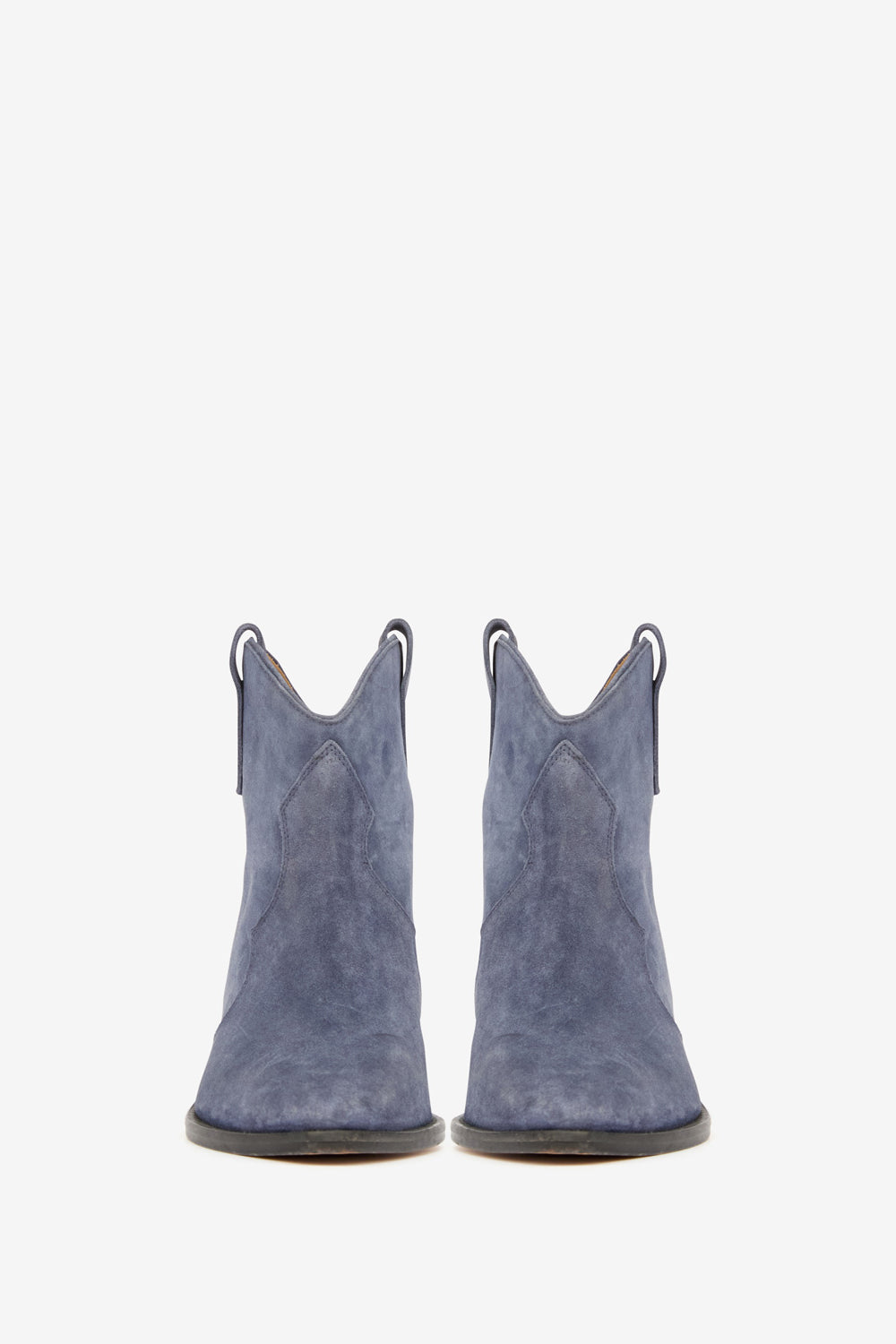 Dewina suede calfskin leather cowboy boots - Ombre blue - Woman - 4