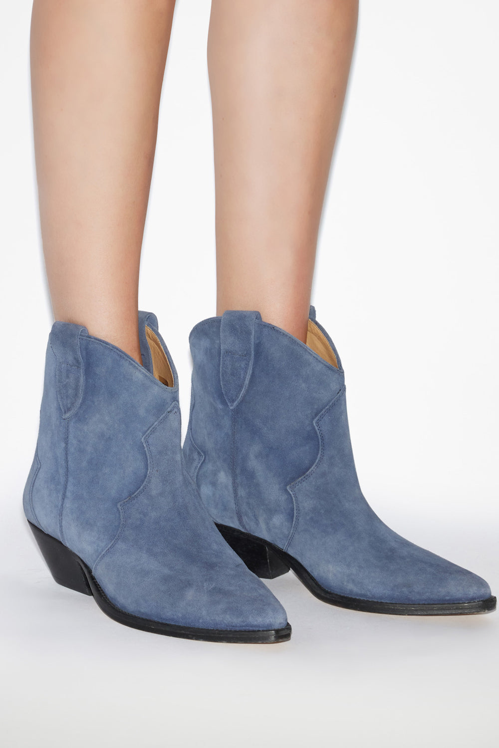 Dewina suede calfskin leather cowboy boots - Ombre blue - Woman - 5