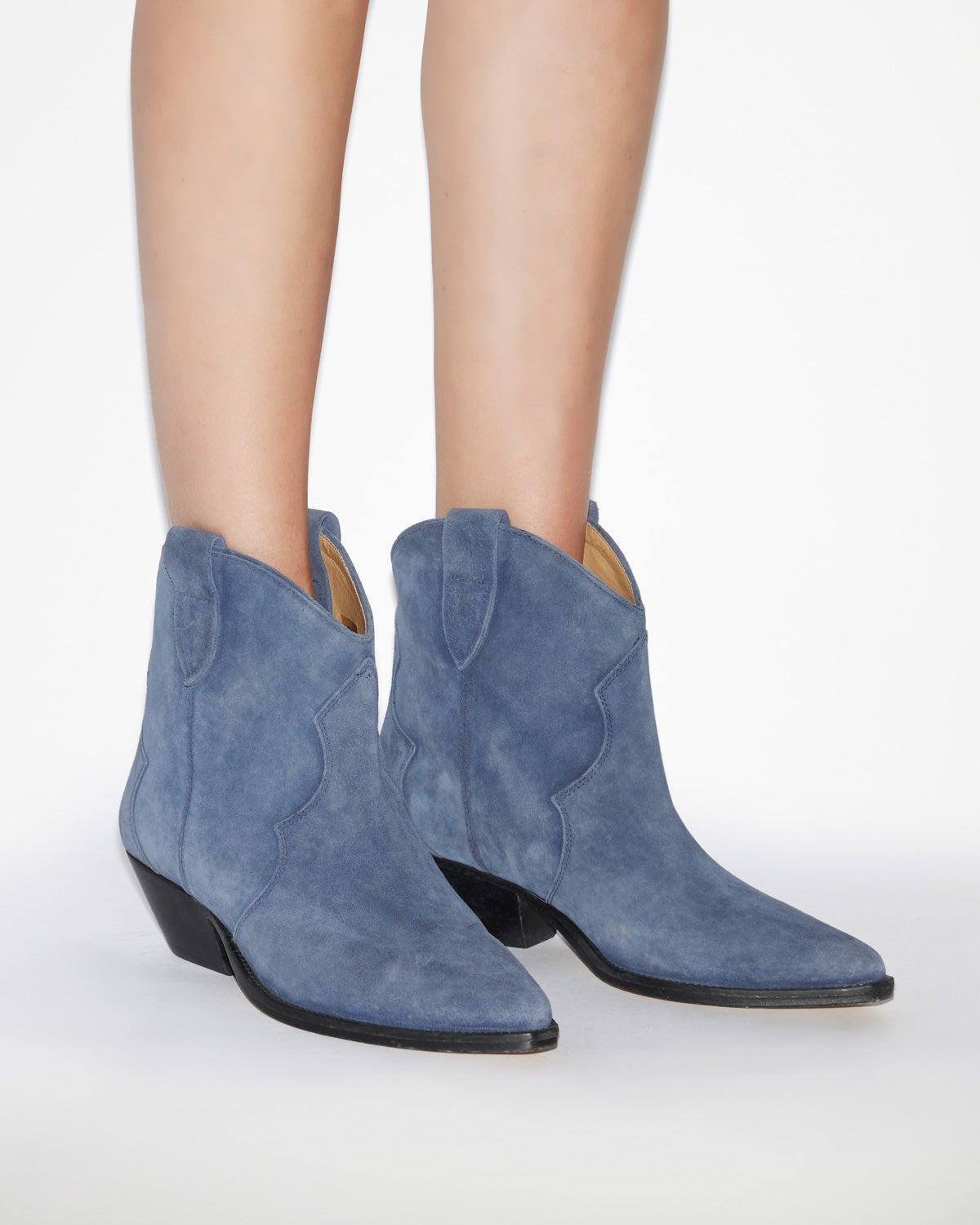 Dewina suede calfskin leather cowboy boots - Ombre blue - Woman - 5