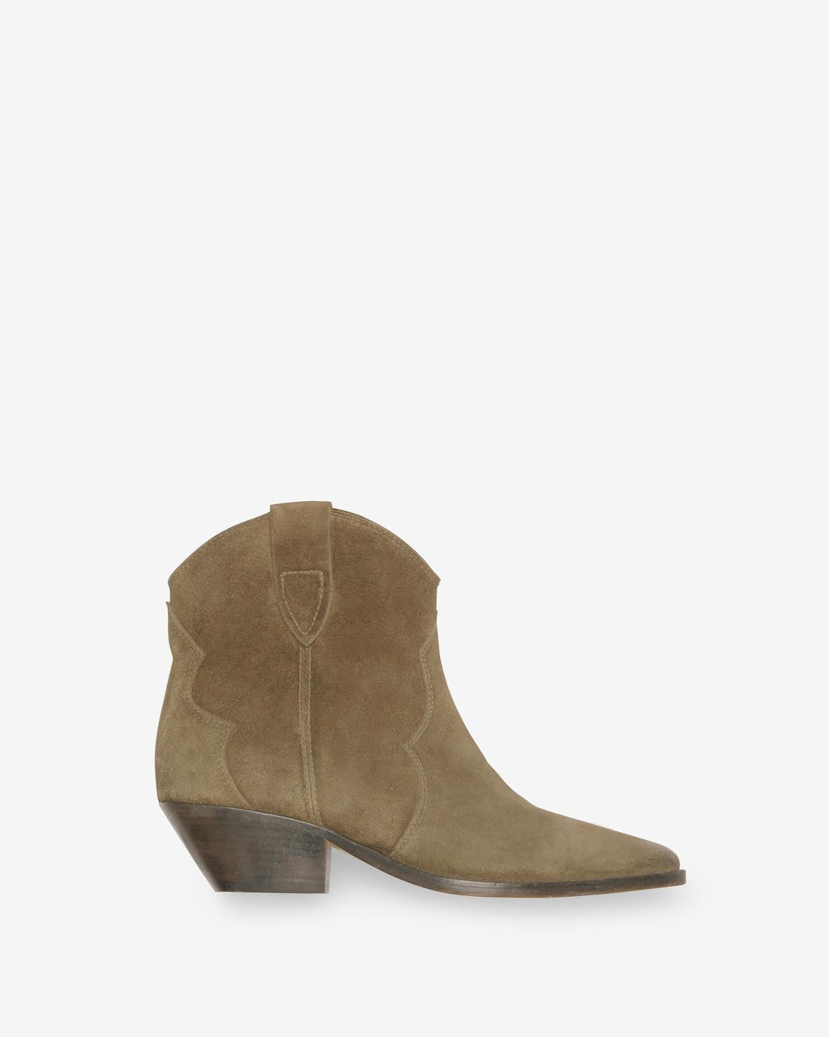 Dewina suede calfskin leather cowboy boots - Taupe - Woman - 1
