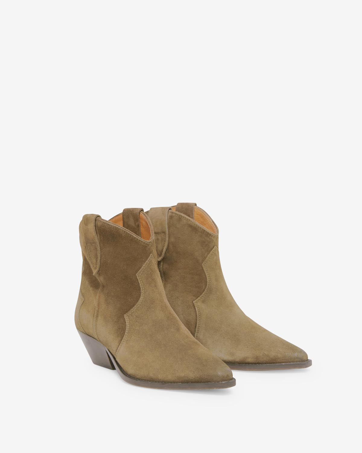 Dewina suede calfskin leather cowboy boots - Taupe - Woman - 6