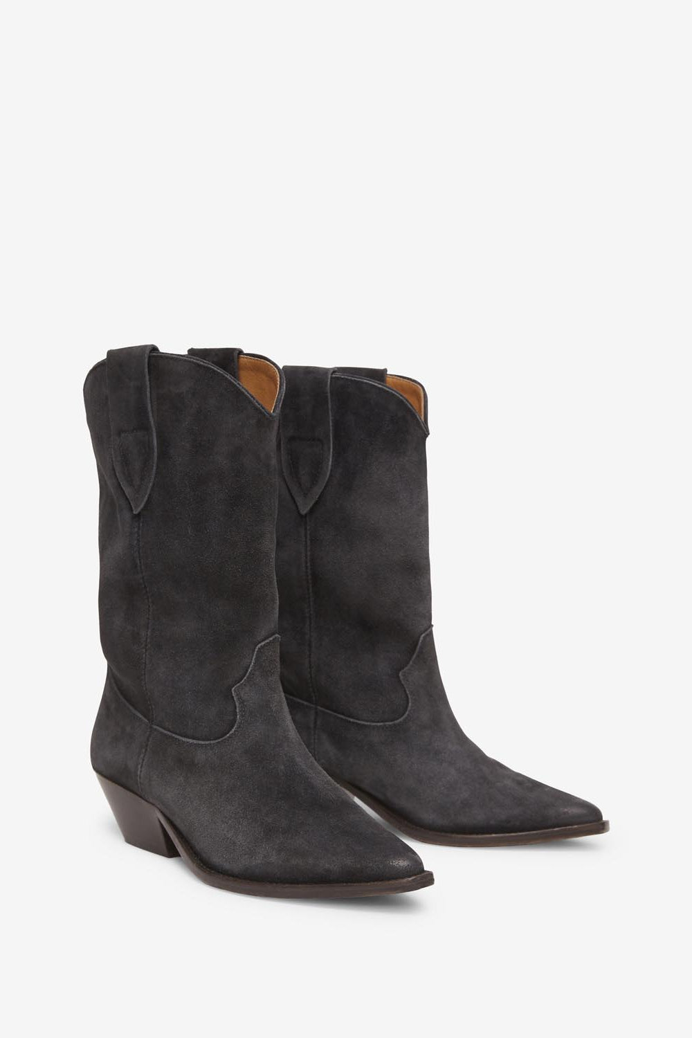Duerto suede calfskin leather cowboy boots - Black - Woman - 3