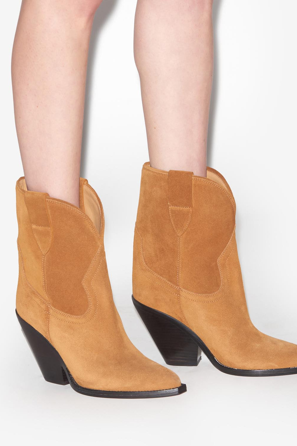 Santiag-boots leyane mit absätzen - Cognac - Woman - 5