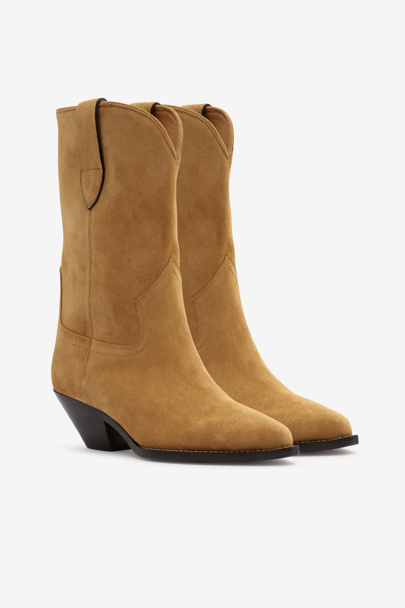 다홉 스웨이드 송아지 가죽 소재의 카우보이 부츠 - Taupe - Woman - 2