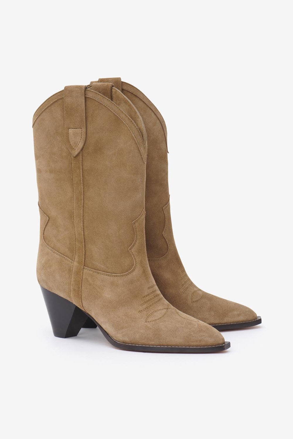 Luliette suede leather ankle boots - Taupe - Woman - 3
