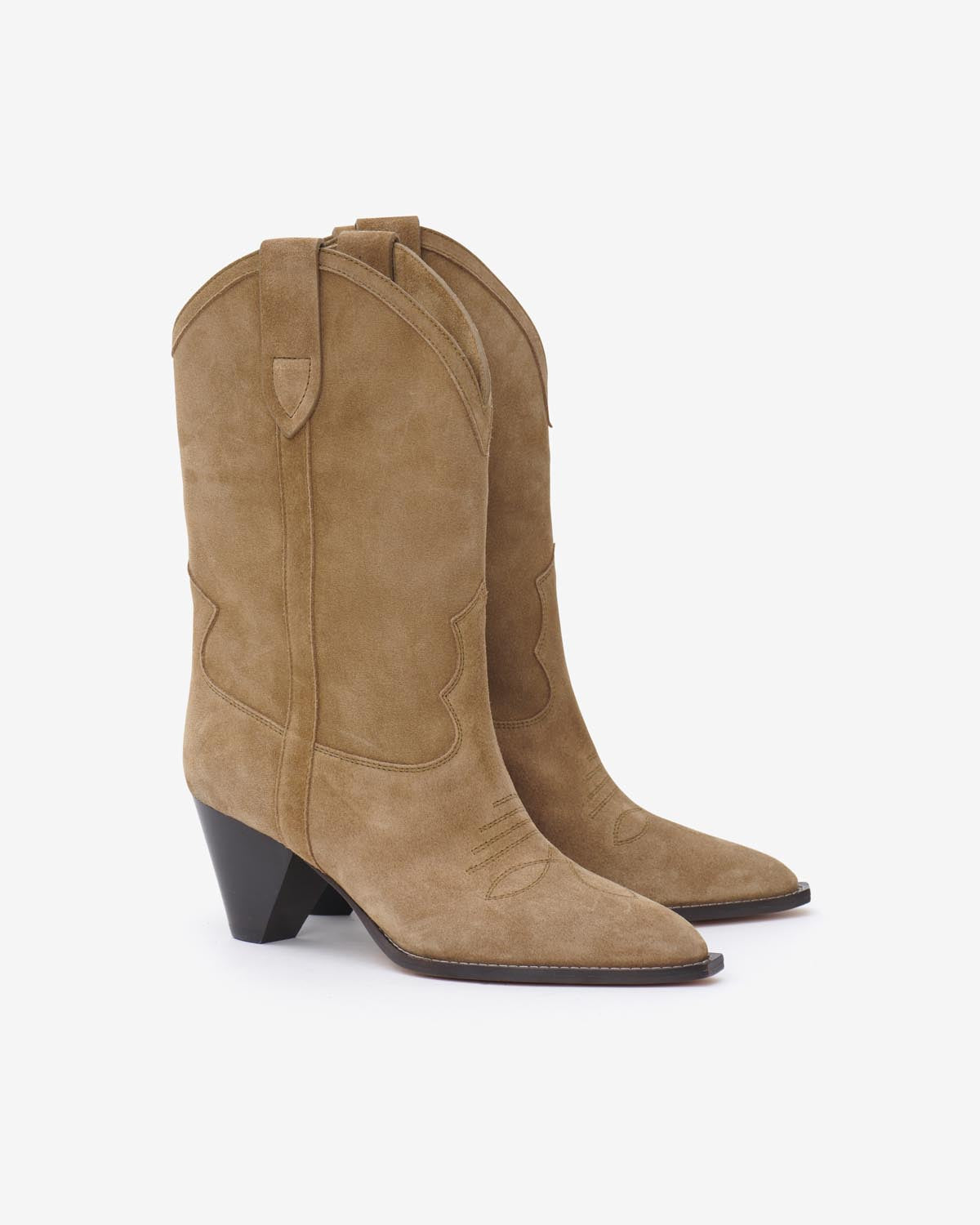 Luliette suede leather ankle boots - Taupe - Woman - 3