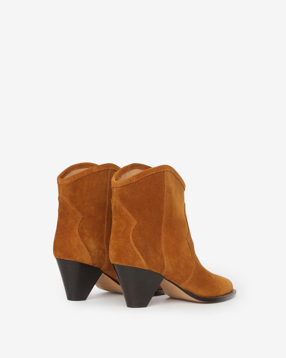 Botas tejanas bajas con tacón darizo - Cognac - Woman - 2