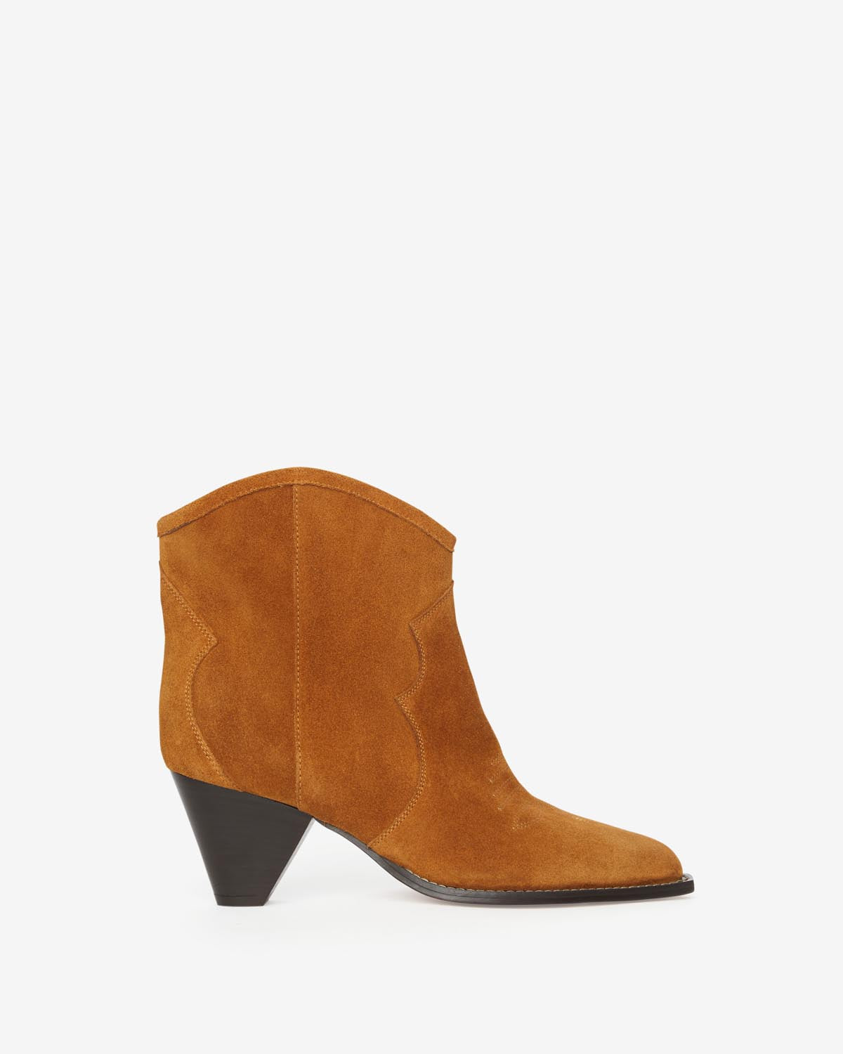 Botas tejanas bajas con tacón darizo - Cognac - Woman - 1