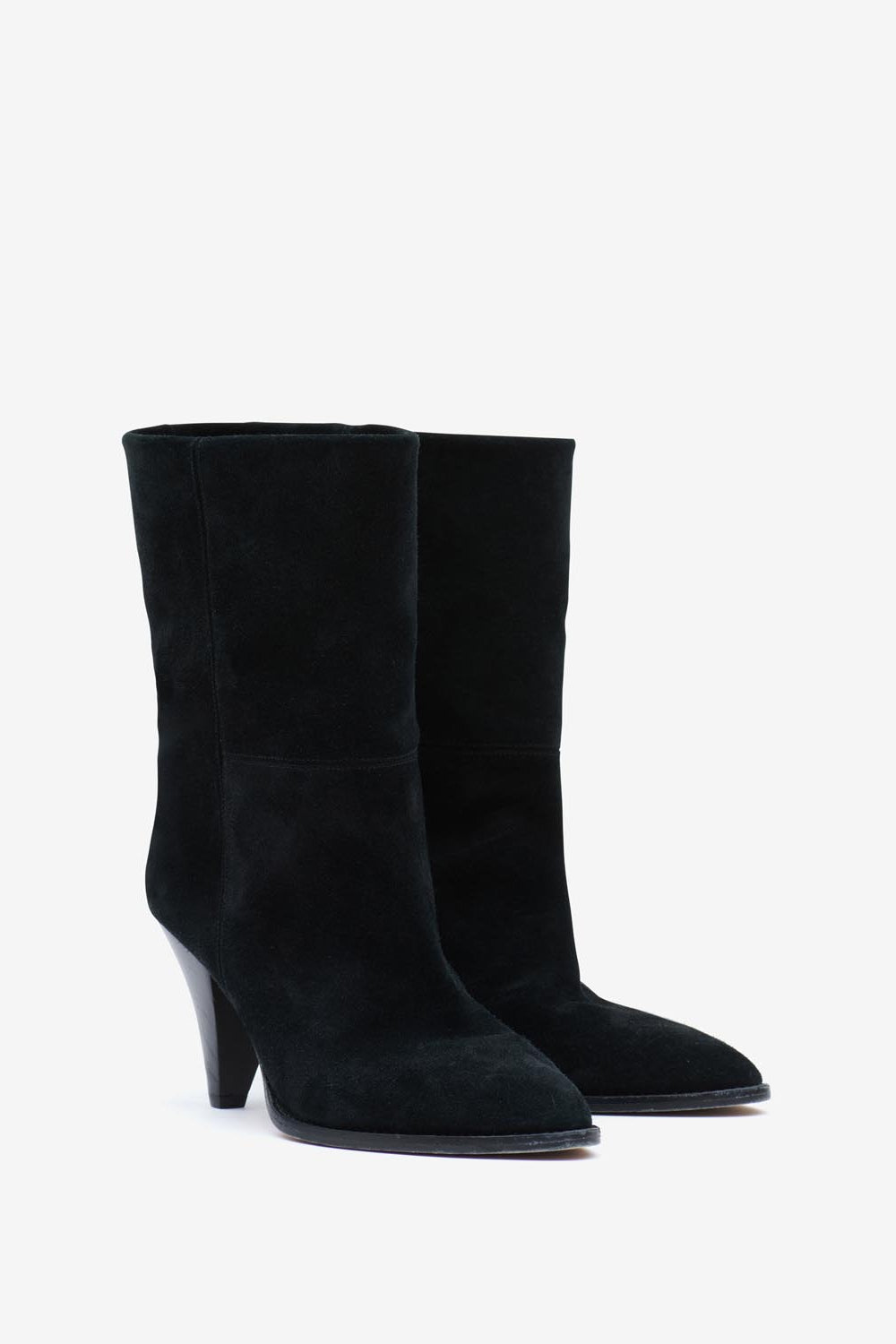 Bottes en cuir velours rouxa - Noir - Woman - 6