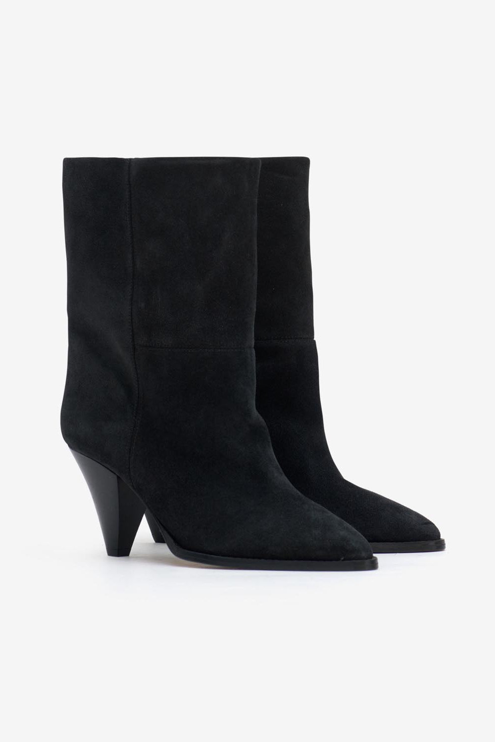 Bottes en cuir velours rouxa - Noir - Woman - 10