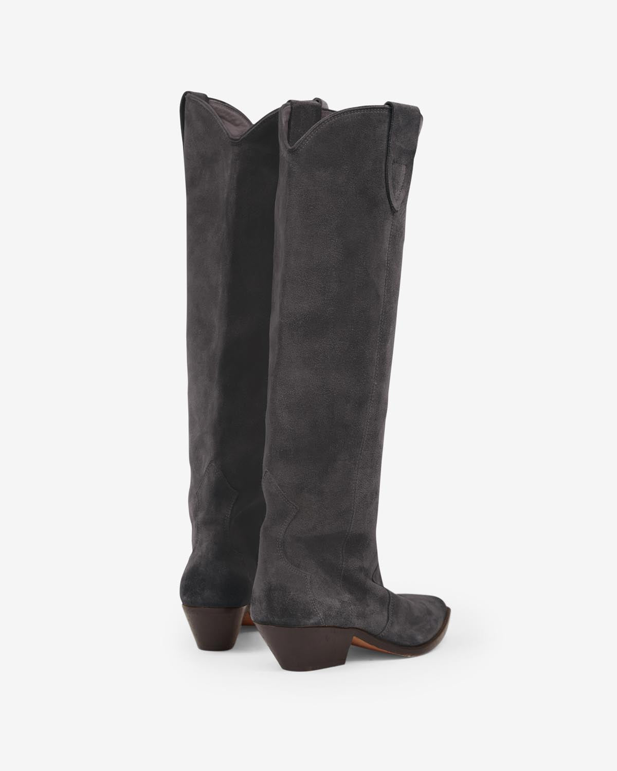 Denvee cowboy boots in suede calfskin leather - Black - Woman - 5