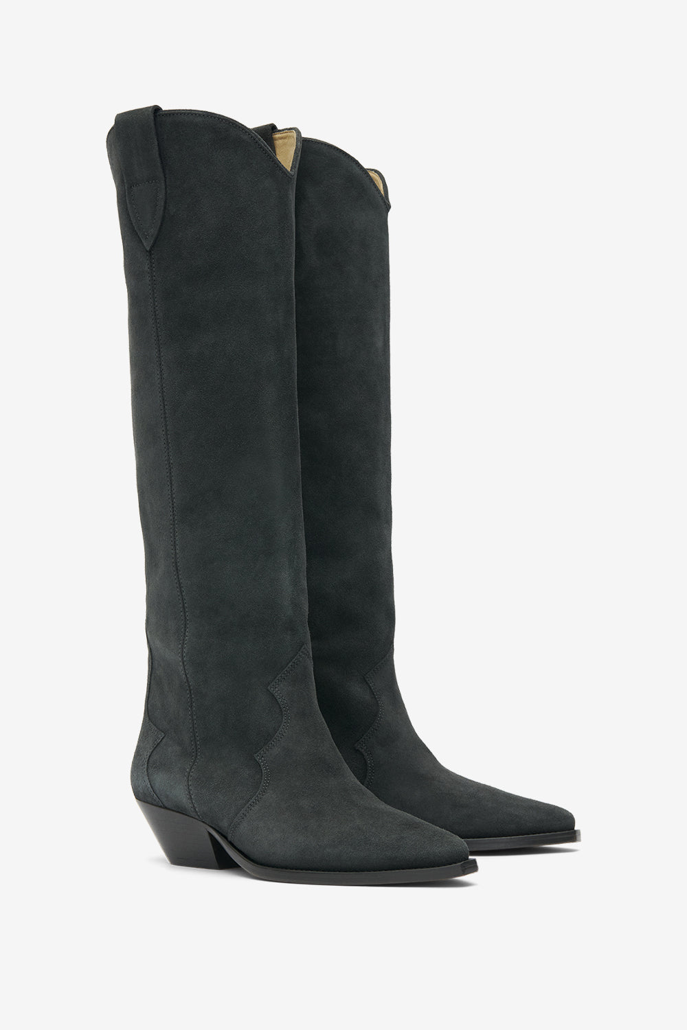 Denvee cowboy boots in suede calfskin leather - Black - Woman - 3