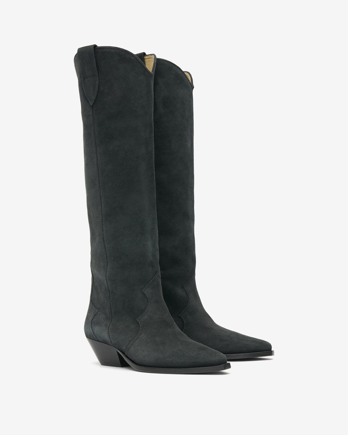Denvee cowboy boots in suede calfskin leather - Black - Woman - 3