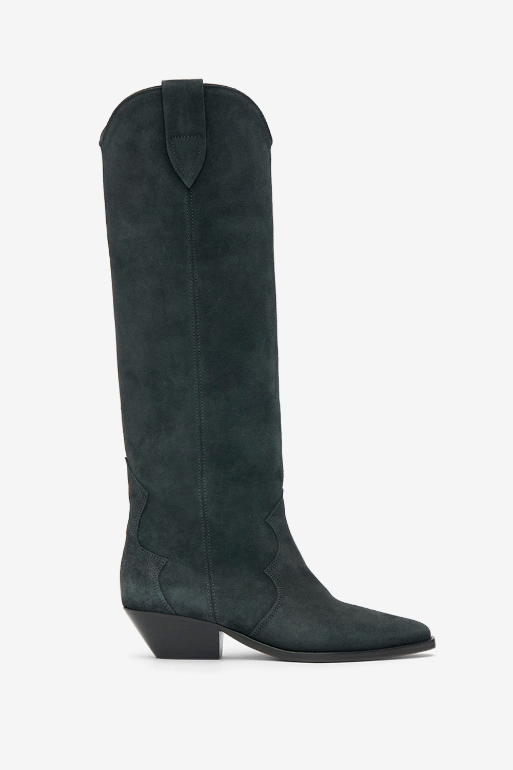 Denvee cowboy boots in suede calfskin leather - Black - Woman - 1