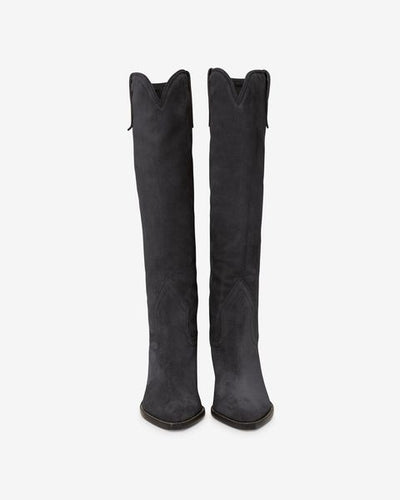 Lomero suede leather boots - Black - Woman - 4