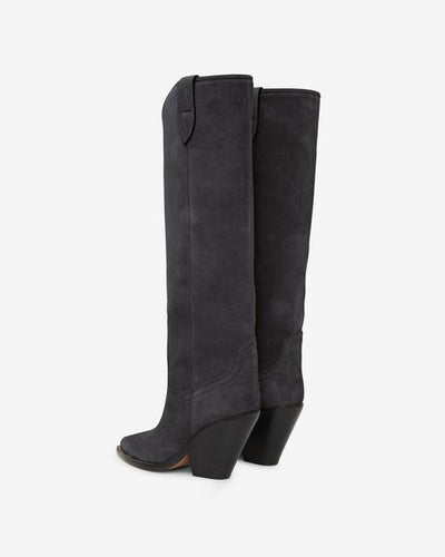 Lomero suede leather boots - Black - Woman - 2