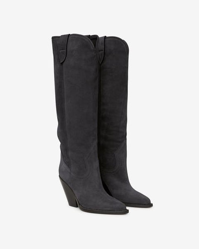 Lomero suede leather boots - Black - Woman - 3
