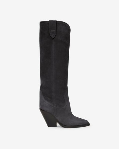 Lomero suede leather boots - Black - Woman - 1