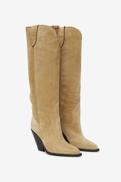 Lomero suede leather boots - Taupe - Woman - 3