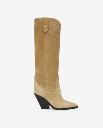 Lomero suede leather boots - Taupe - Woman - 1