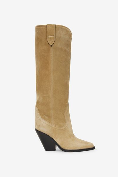 Lomero suede leather boots - Taupe - Woman - 1