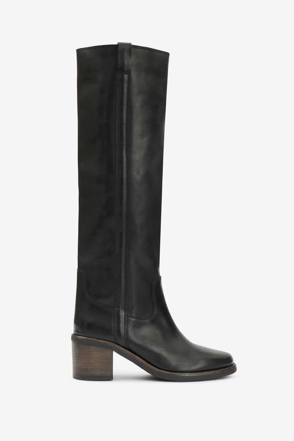 Seenia suede leather boots - Black - Woman - 1