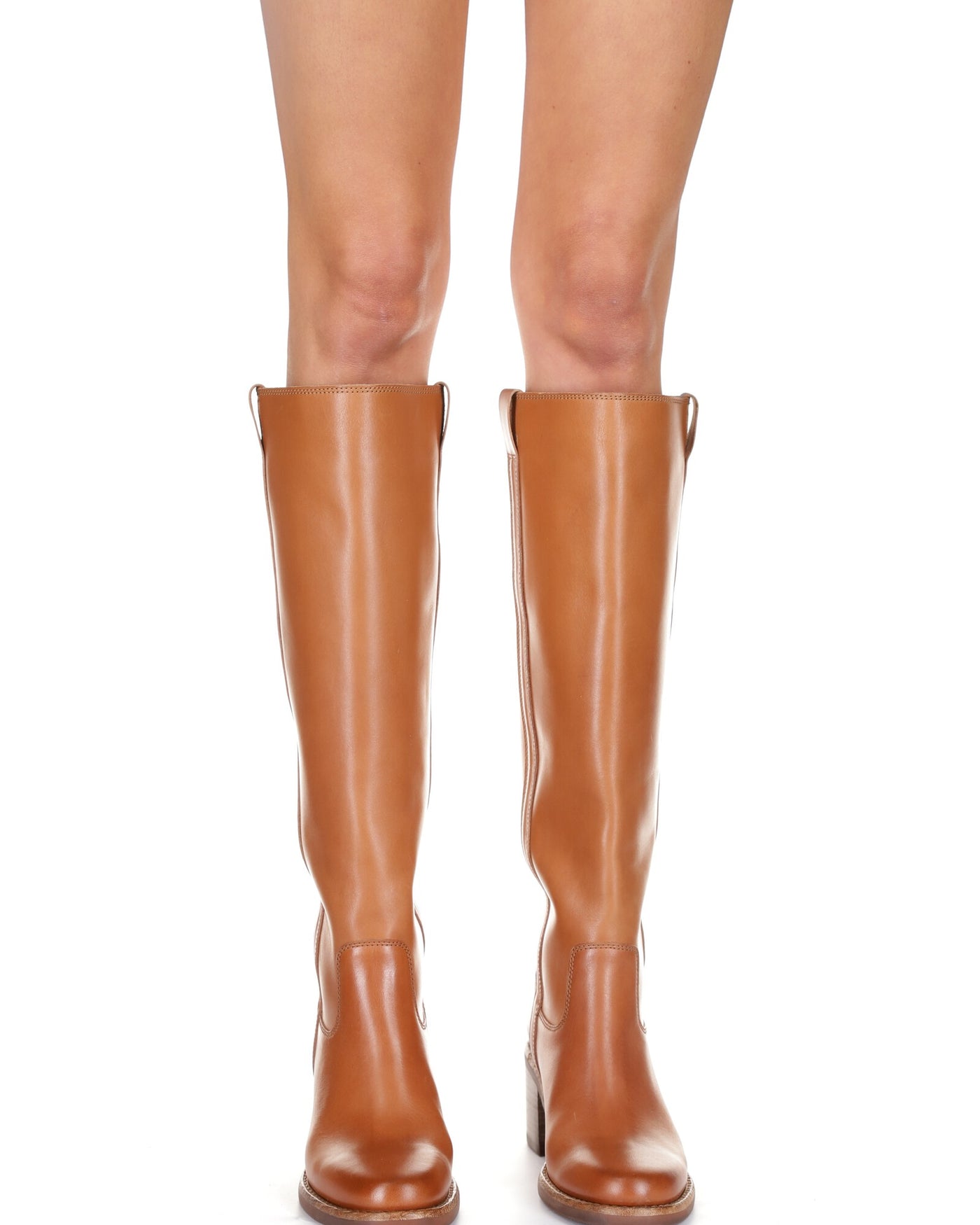Botas de piel de ante seenia - Cognac - Woman - 1