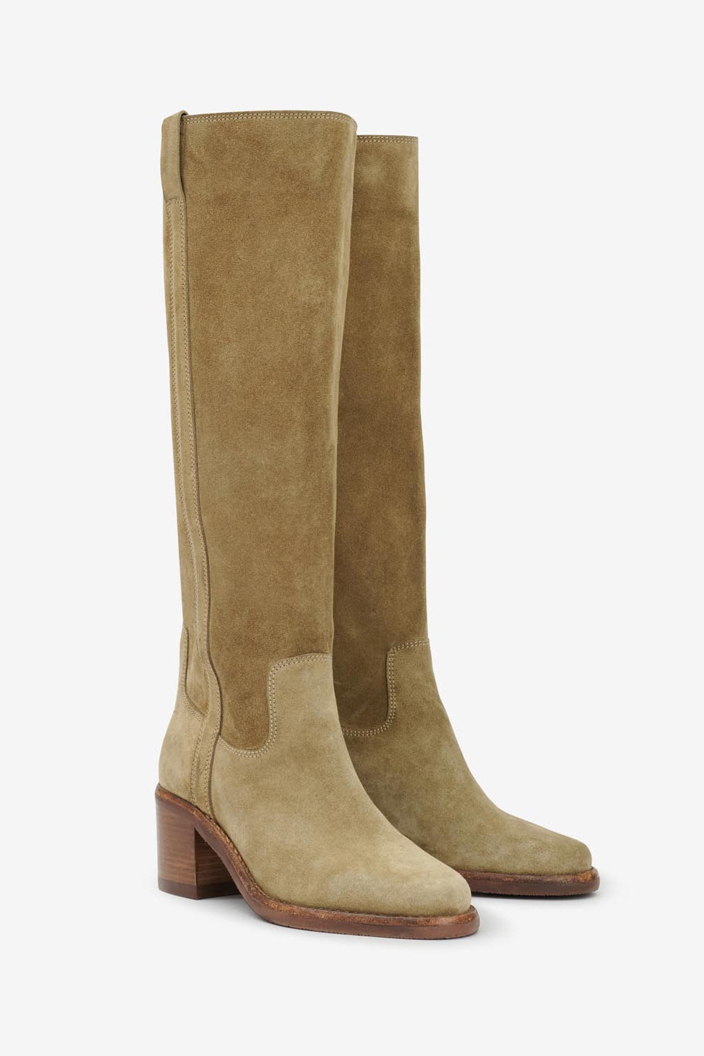 Seenia suede leather boots - Taupe - Woman - 8