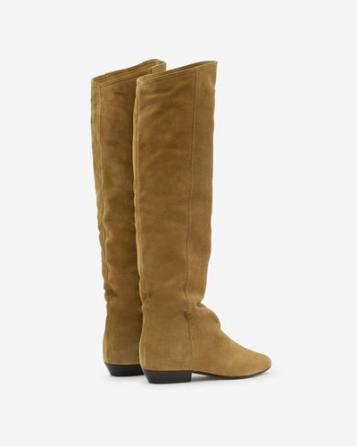 Skarlet suede leather hight boots - Taupe - Woman - 4