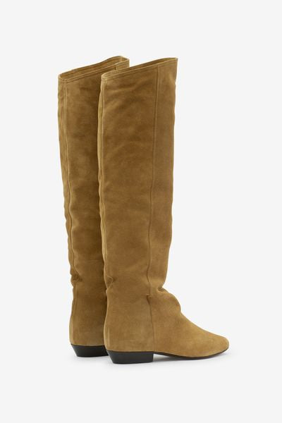 Skarlet suede leather hight boots - Taupe - Woman - 4