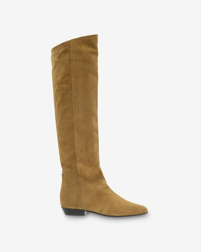 Skarlet suede leather hight boots - Taupe - Woman - 2