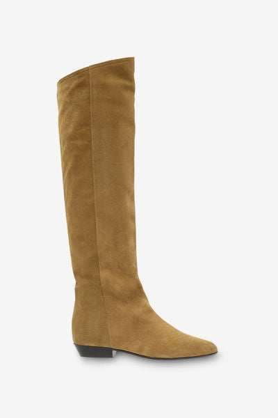 Skarlet suede leather hight boots - Taupe - Woman - 2
