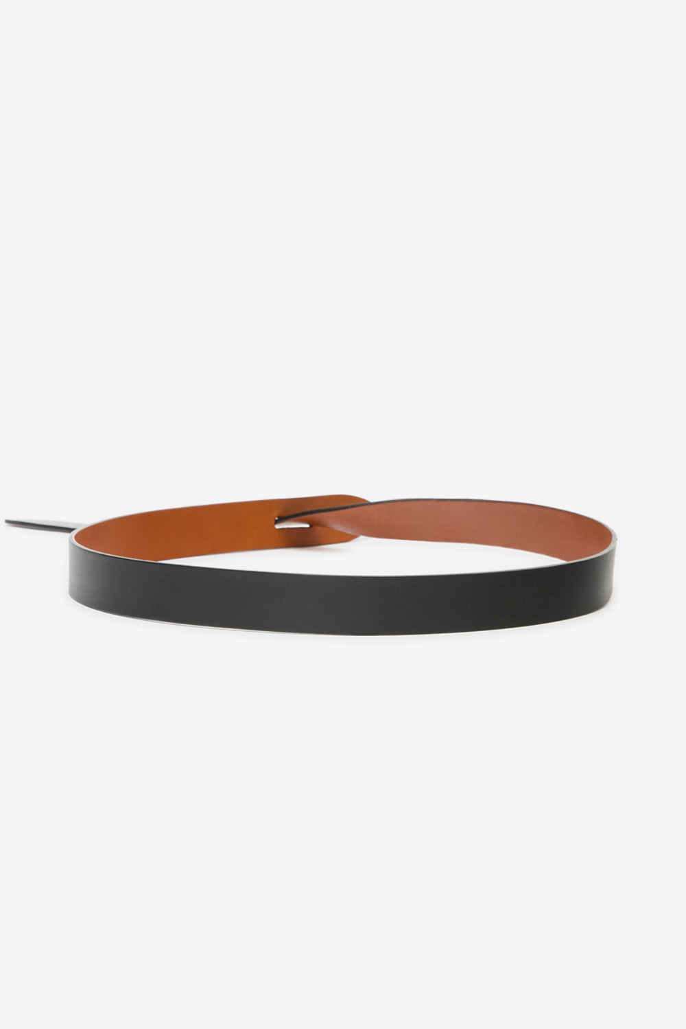 Lecce smooth leather tie belt - Black and natural - Woman - 3