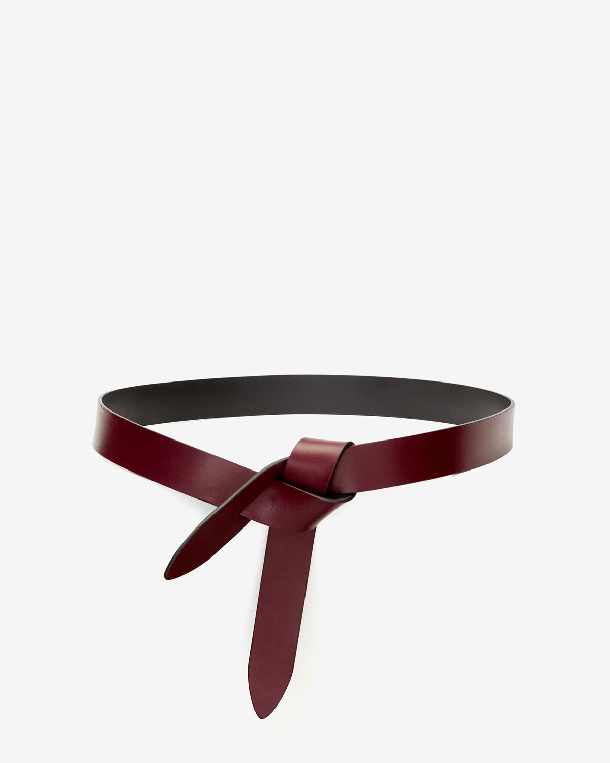 Lecce two-toned tie belt - Burgundy-black - Woman - 1
