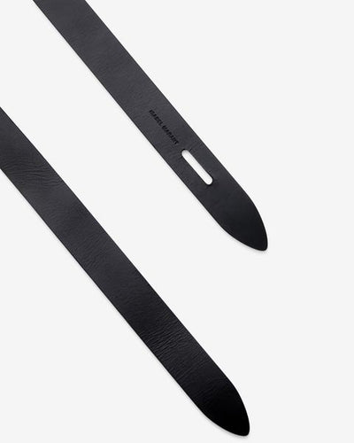 Lecce tie-up leather belt - Beige and black - Woman - 7