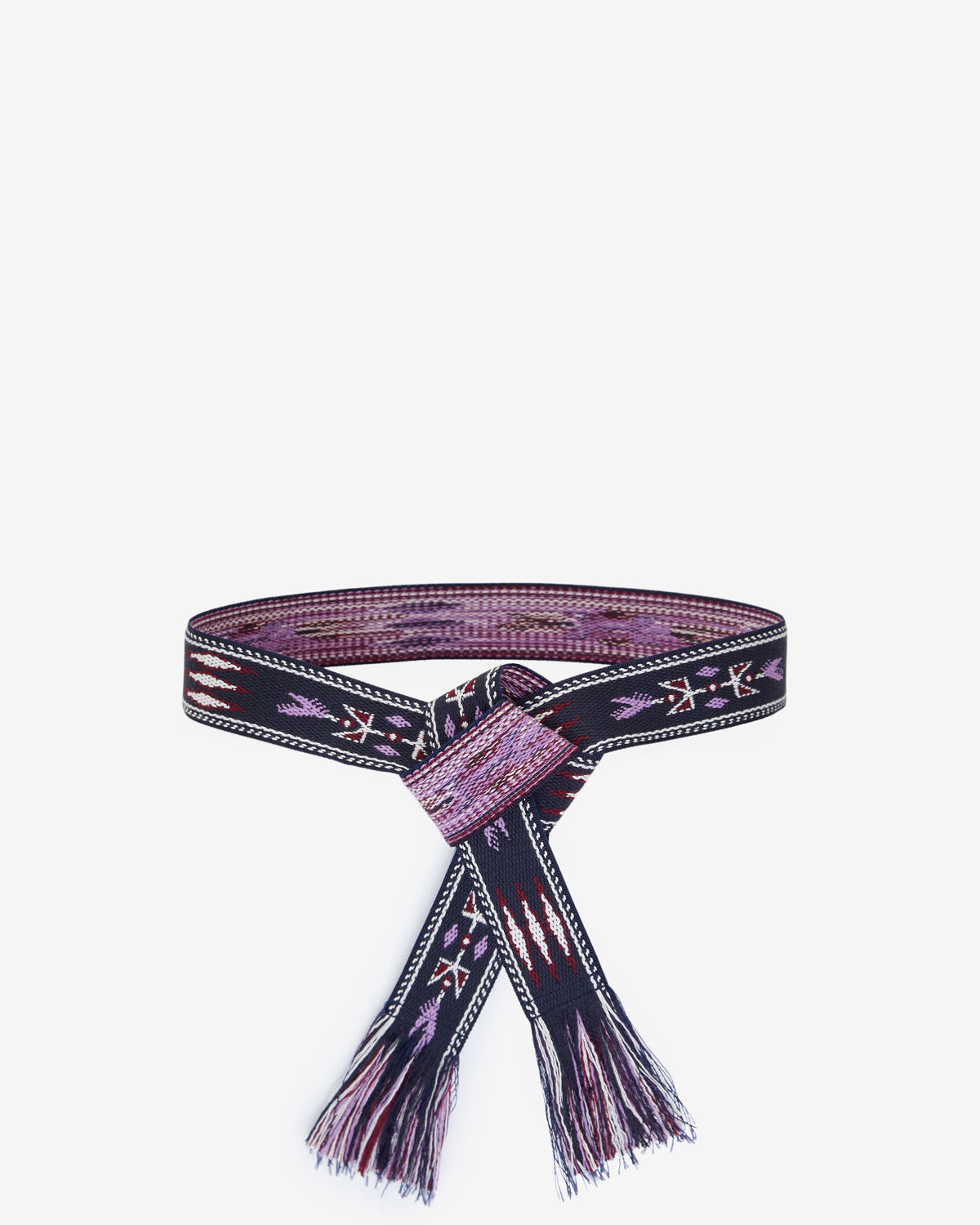 Etkaah woven belt with graphic patterns - Faded night - Man - 1