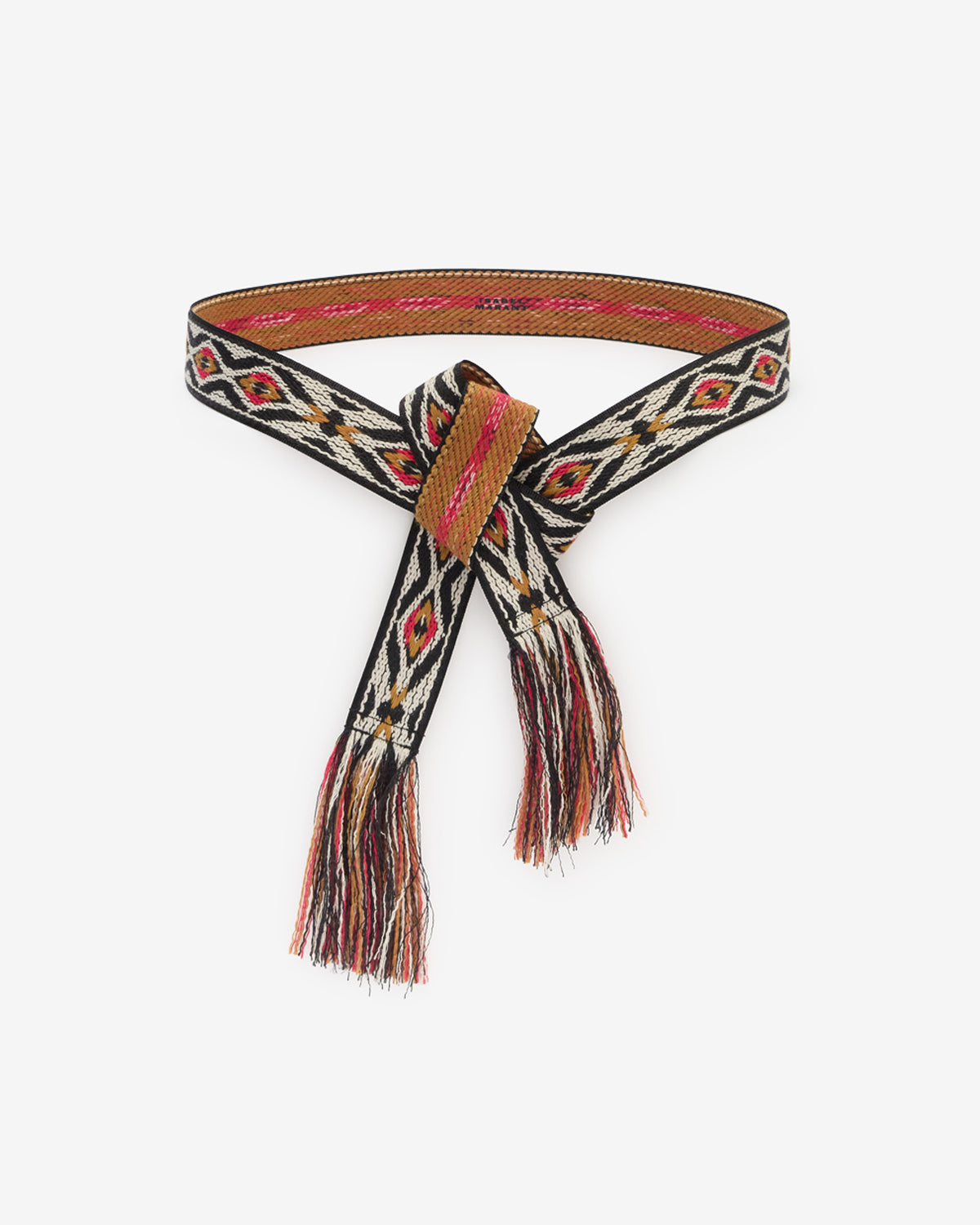 Etki 그래픽 자카드 직조 벨트 - Black and gold - Woman - 1